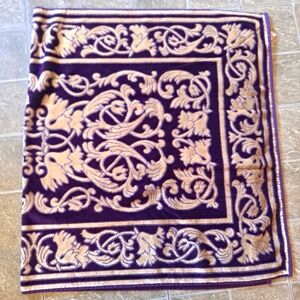 Terrisol Made in Brazil by Karsten Hand Towel Purple Gold Scroll Soft Cotton Vic